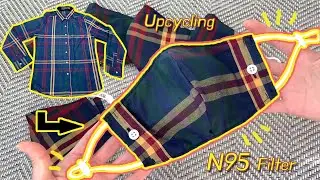 DIY FaceMask / Refashion Shirt→Dust Mask / Upcycling Ideas / N95 Filter / Mask Pattern (Adults&Kids)