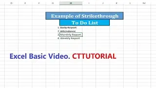 How to Use Strikethrough in Excel – Keyboard Shortcut and Examples|Strikethrough in Excel|CTTUTORIAL