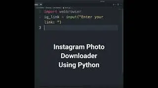 Instagram Photo Downloader Using Python