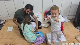 Celebration for nomadic family with arrival of gift& efforts to restore eyesight of nomadic girl