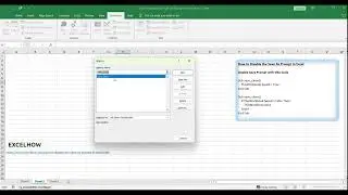 How to Disable the Save As Prompt in Excel