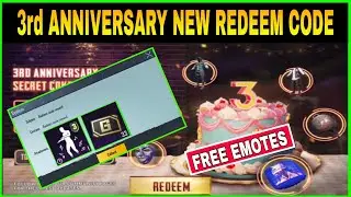 3rd ANNIVERSARY 2 NEW REDEEM CODE IN PUBG MOBILE || GET SEASON 3 EMOTES & AG CURRENCY FOR FREE