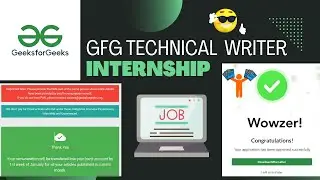 Technical content writing internship Geeks for Geeks|Gfg internship|gfg tech writing internship 2023