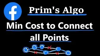 Prims Algorithm - Minimum Spanning Tree - Min Cost to Connect all Points - Leetcode 1584 - Python