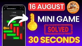 16 AUGUST Mini Game Hamster Kombat | Hamster Kombat Key | Mini Game Puzzle (Solved 100%)