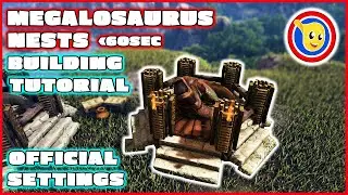Ark: How To Build A Megalosaurus Nest | Building Tutorial | Official Settings