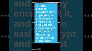 Ansible Vault #ansible #security #encryption