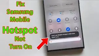 Fix cant use mobile hotspot while data saver is on samsung