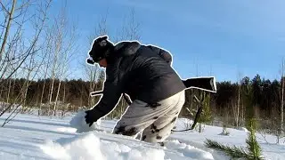 ЛОВЛЮ КОСАЧА РУКАМИ! Охота на тетерева по уши в снегу.