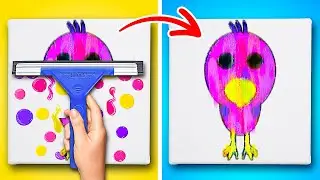 EASY DRAWING HACKS || My Teacher is OPILA BIRD - Cool Creative Hacks by 123GO! CHALLENGE