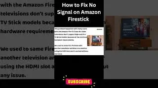 How to Fix No Signal on Amazon Firestick #shorts #shortvideo #amazonfiretv