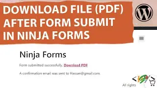 How to Download File After Form Submit in Ninja Forms Contact Builder Plugin in WordPress | PDF