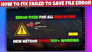 Fixing Free Fire Error Failed To Save File I Bluestacks & Msi 4 Not Saving Files - New Method