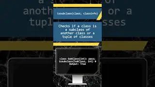 Demystifying Python's issubclass() Function #pythonic #coding #phython #pythonprogramming #python