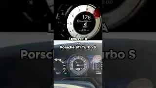 Lexus LFA vs Porsche 911Turbo S #shorts #acceleration  #lexus #lfa #v10 #porsche #911 #turbos