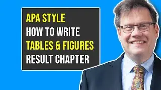 How to write about tables & figures in the result chapter: APA format