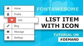 How To Create List Item With Fontawesome Icons - CSS Hover Effects Tutorial