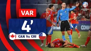 CONMEBOL Copa América | Revisión VAR - Tarjeta Roja | CANADÁ - CHILE | Minuto 4