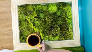DIY Modern Table, but with Moss Living Inside