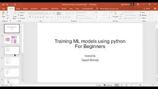 Training Machine Learning models using Python