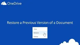 OneDrive - How to Restore a Previous Version of a Document