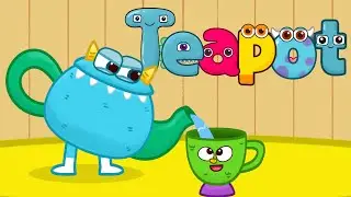 I am a little teapot with alphabet monsters - Nursery rhymes for kids and children