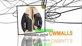 CWMALLS® Customize Outer Space Shearling Bomber B-3 Jacket CW828665