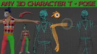 How To Make Any 3D Character T Pose In Blender