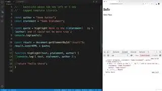 5  Tagged Template Literals