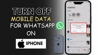 How to Turn Off Mobile Data For Whatsapp on Iphone  | Turn off Whatsapp Without Turning Off Internet