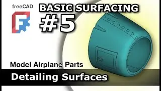 Add Surface Detail in FreeCAD To Model Airplane Parts  | Part Workbench & Sketcher Tutorial. How To