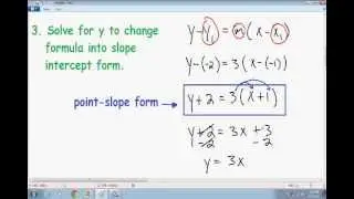 Equation of a Line given two points