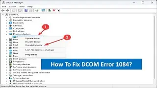 How To Fix DCOM Error 1084