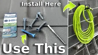 How to use Tapcons for Concrete or Cinder Block Mounting - Hose Holder Install