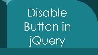 Disable Button in jQuery