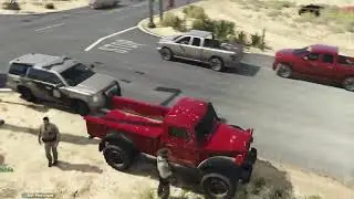 FIVEM Grand Canyon State Roleplay Intense Traffic Stop! Close Call Chaos Leads to Police!