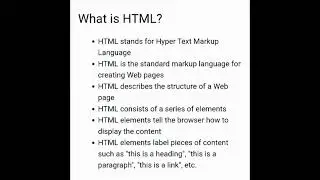 What is HTML 