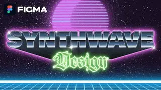 Figma - Создаем Synthwave текст, стиль 80х ( retrowave poster 80s)