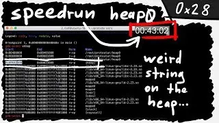 heap0 exploit speedrun & weird ASCII string on the Heap - bin 0x28