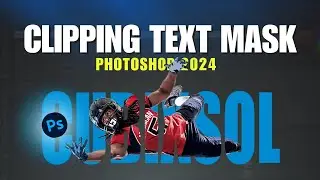 Clipping Text Mask Effect in Photoshop || Text Clipping Mask Effect 2024