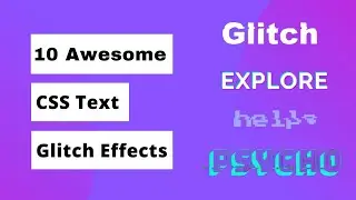 10 Awesome CSS Glich Effects | Best CSS Text Glitch Effects Examples Free Download | Wpshopmart