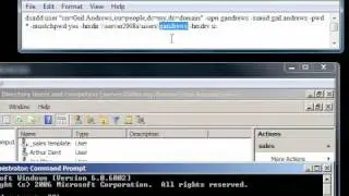 Windows Server 2008: dsadd, add users to active directory with command line