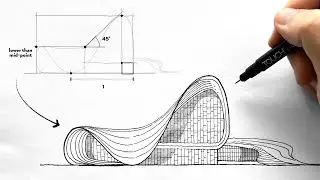 How to Draw Heydar Aliyev Center the Easy Way