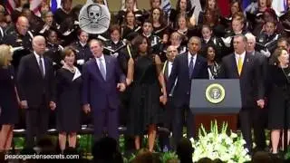 G. Bush Skull & Bones dance at Dallas shooting memorial