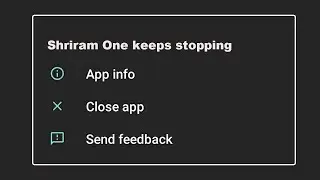 How To Fix Shriram One App Keeps Stopping problem Solution in Android Phone