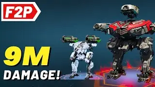 War Robots: 9,000,000 Damage Using Free to Play Robots and Weapons - WR F2P