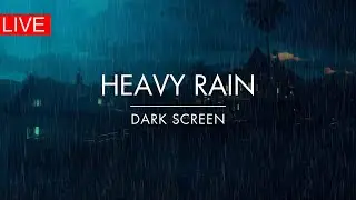 Heavy Rain No Thunder | 24/7 | Soothing Rain Sounds For Sleeping