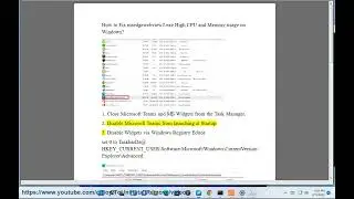 Fix msedgewebview2.exe High CPU & Memory usage on Windows 11/10