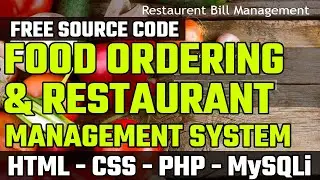 Restaurant Management System Project in PHP | Restaurant Billing System Project in PHP & MySQL 🔥🔥