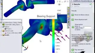How to do Crank Shaft simulation using SimulationXpress